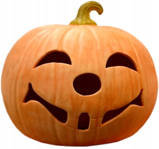 Lampión Halloween - Halloween tekvica keramická dekorácia jeseň H35 cm