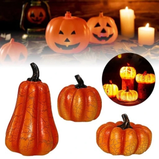 HALLOWEEN TEKVICOVÁ SVIETIACA DEKORCIA LED LAMPA 3 ks