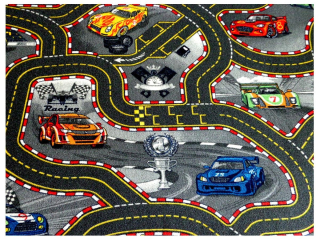 Koberec - Detský koberec 180x200 Cars Coad Streets City