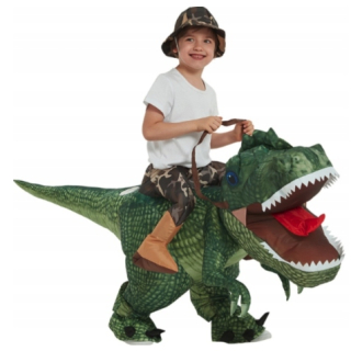 Detský unisex kostým - Detský nafukovací dinosaurus T-Rex Green Outfit