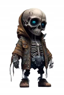 Halloweenska dekorácia s figúrkou kostlivca