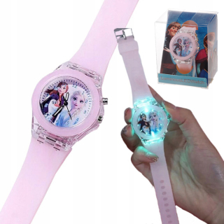 FROZEN dievčenské LED hodinky ELSA svietiace ANNA pre dieťa dievčatko