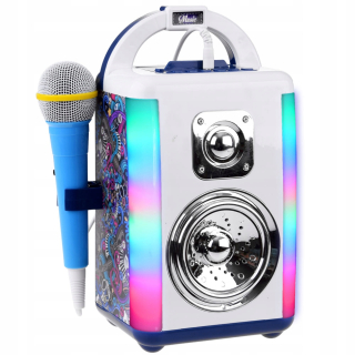 Karaoke súprava - Disco bezdrôtový reproduktor + mikrofón + Bluetooth pre deti v0165