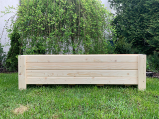 Záhradný kvetináč - Potts, drevené hrnce s vložkou 120 cm