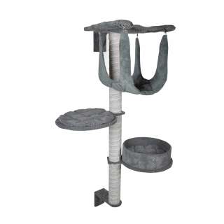 Odpočivadlo, škrabadlo pre mačky - Škrabanie mačiek, 145 cm nástenný stĺp - Gray!