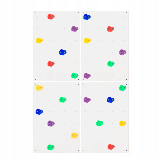 Drevená lezecká stena pre deti SKALODROM PUZZLE Modern XXL