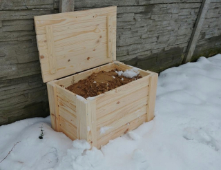 Drevená nádoba na piesok Borax SALT L 105x40x50