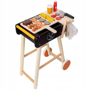 Drevený gril pre deti Stojací grilovací gril Veľký Montessori set