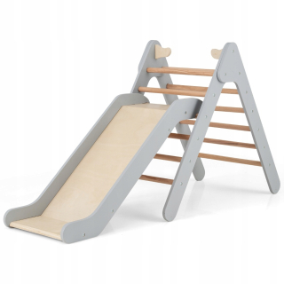 Drevený drevený rebrík a šmykľavka Costway