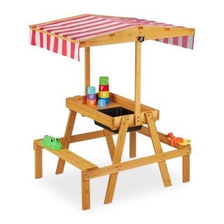 Detský stôl Relaxdays s lavicou 18 m+