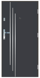 Exteriérové dvere - Vstupné dvere pre inox antracite 80 Piell