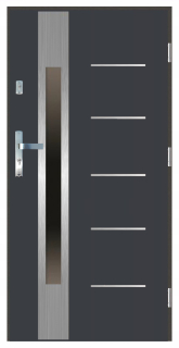 Exteriérové dvere - Vonkajšie vstupné dvere Li-24 Inox Anthracite 90p
