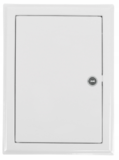Biele komínové čistiace dvierka 20 × 30 cm s izolačnou vložkou