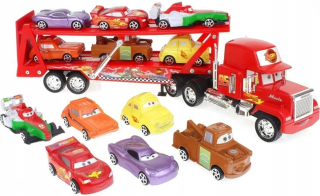 AUTOAUTÁ HRAČKA NORIMPEX NÁKLADNÉ VOZIDLO SO 6 AUTIČKAMI 50 CM