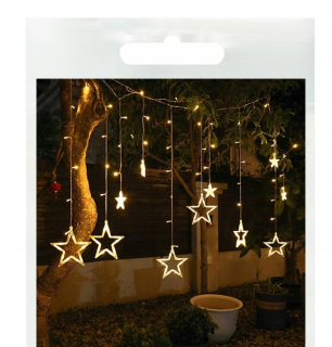 Svetelná LED záclona s hviezdami 250 × 100 cm – 8 režimov