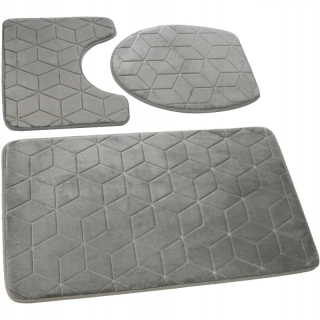 Koberček do kúpeľne - Koberce kúpeľne šedé non -slip 3 cz.