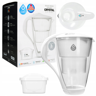 Filtračná kanvica fľaša - Sklenený džbán Dafi Crystal Unimax LED + 1 filter