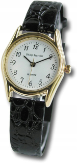 Dámske hodinky PHILIP MERCIER SML07/A BLACK STRAP classic