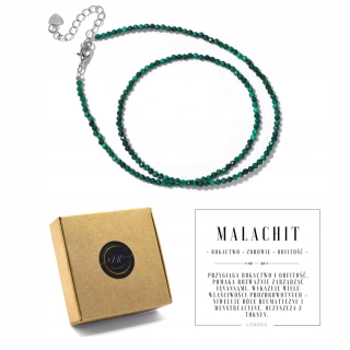 Dámsky náhrdelník MALACHITE prírodné kamene + krabička