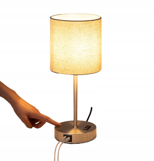 Nočná lampa EDISHINE v béžovej a hnedej farbe