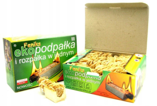 Ekologické podpaľovanie a podpaľovač Feniks - 16 ks - na gril, krb, kachle