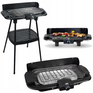BASOVÝ ELEKTRICKÝ ZÁHRADNÝ GRIL STOJACÍ 2800W 2v1