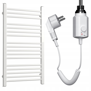 ELEKTRICKÝ OHRIEVAČ REBRÍK 1120/550 LESK BIELY + OHRIEVAČ 300W BIELY 24h