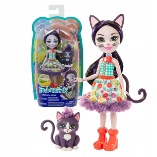 Bábika Enchantimals - Očarovanie Doll Cat Cat a horolezec