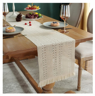 EXQULEG DEKORATÍVNY MACRAME BEHÚN ČIPKOVÝ 32x180CM VINTAGE