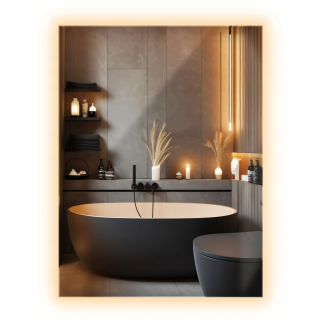 Elegantné LED zrkadlo do kúpeľne Premium 80x60 cm pripravené na inštaláciu