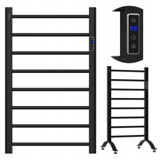 EBERG elektrický kúpeľňový radiátor 200 W 500 x 800 mm čierny
