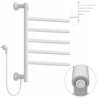 EBERG elektrický kúpeľňový radiátor 80 W 500 x 662 mm biely