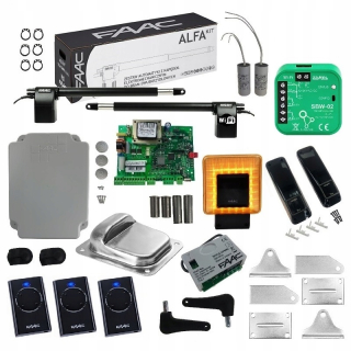 Sada FAAC ALFA 414 pre brány do 6M + XLED LAMP + WIFI SUPLA + NÁRAZNÍK