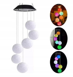 LED LAMPA, SVIETIACE SOLÁRNE GULE NA TERASU Altánok, Zvončeky GARLAND