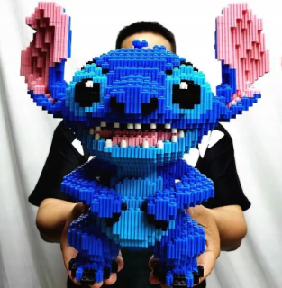 Stavebnica, slamky - Obrázok Stitch Disney 5600 blokov xxl *hit