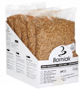 Drevná štiepka na údenie Borniak jabloň 0,6 kg 2 l