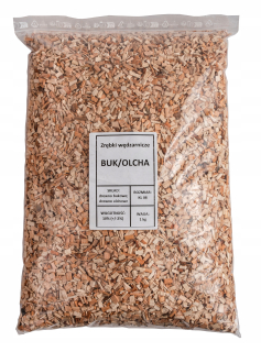 Drevené štiepky na údenie Drevené na údenie 4L Buk - Jelša 1kg trieda 08 4=