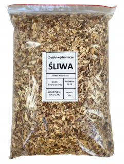 Údenie drevnej štiepky Slivka