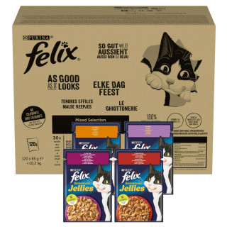 Felix Sensations MIX OF FLAVORS krmivo pre mačky v JELLY 24 x 85 g.
