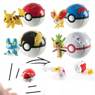 Pokemon Clip Go PokeBall figúrky SET 4 kusov