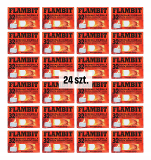 Flambitový zapaľovač na gril, sporák, krb, 32 kociek - 24 ks