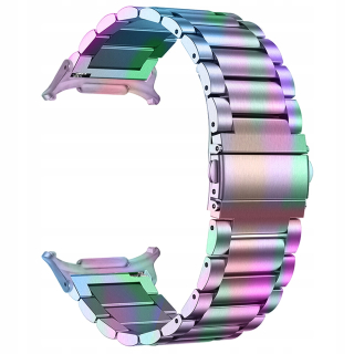 Pre Samsung Galaxy Watch Ultra 47 mm remienok na hodinky s 3 guľôčkami, kovový remienok