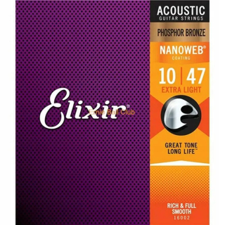 Fosfor 16002 10-47 štýl Struny Elixir Nanoweb Fosf