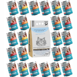 FRENDI Mokré krmivo pre mačky v konzerve, mix príchutí, 24 x 400g