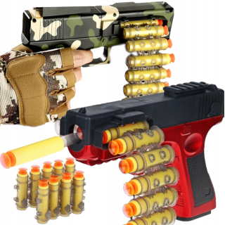 POLOAUTOMATICKÝ NERF ODPAĽOVAČ GLOCK ARROW GUN + 20 ŠÍPEK