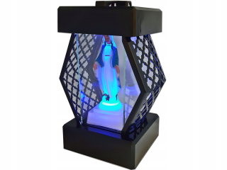 BABIČKA BABKA BABIČKA VEĽKÁ LAMPIÓNOVÝ KRUH RTN HLADKÁ ČIERNA + LED SVIEČKA