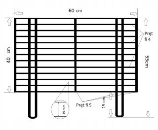 ROŠT 60X40 NEREZ NA GRIL INOX 304 1.4301