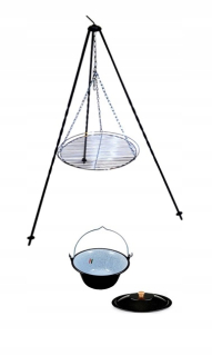 GRIL 50CM KOVANÝ STROJÍK + 8L VARNÁ VARNÁ KONvica S POKROK