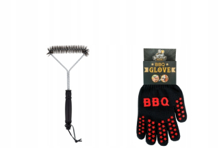 BBQ drôtená kefa na rošt 30 cm