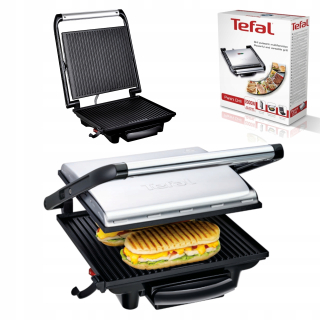 Tefal Contact, Panini, Skladací elektrický gril Multifunkčný elektrický gril 2000W Strieborný/Sivý 2000W